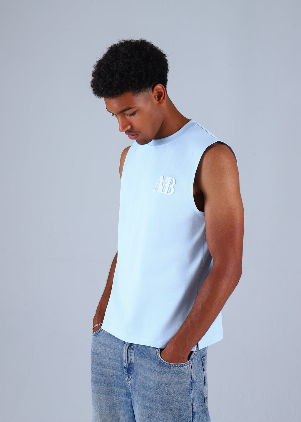 Maison Belluré Premium Tanktop Baby Blau